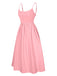 1940s U-Neck Spaghetti Strap Pleated Dress — the kind of 1940s dress that makes strangers smile