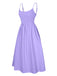 1940s U-Neck Spaghetti Strap Pleated Dress: where 1940s romance meets her modern spirit