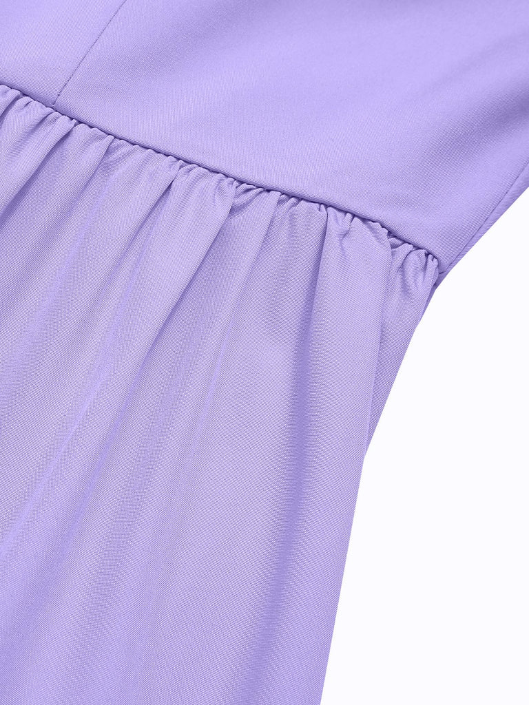 1940s U-Neck Spaghetti Strap Pleated Dress — a 1940s silhouette that turns sidewalks into runways