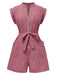 1940s VNeck Pockets Belted Stripe | 1940s | vintage romper, retro jumpsuit