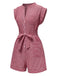 1940s VNeck Pockets Belted Stripe | 1940s | vintage romper, retro jumpsuit