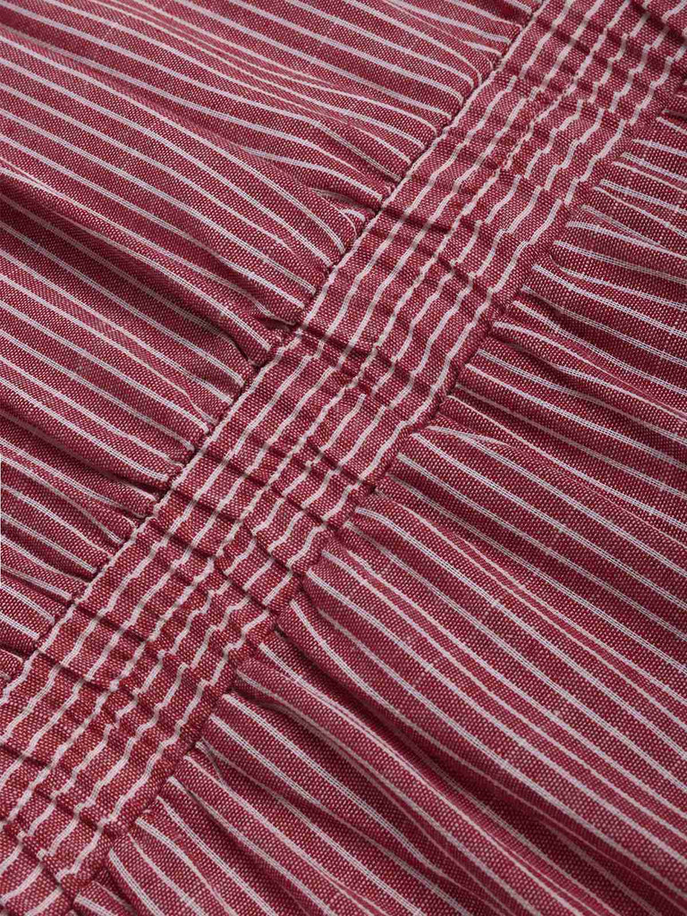 1940s VNeck Pockets Belted Stripe | 1940s | vintage romper, retro jumpsuit