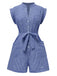 1940s VNeck Pockets Belted Stripe | 1940s | vintage romper, retro jumpsuit