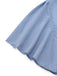 1940s V-Neck Ruffled Sleeve Slit Dress - vintage dress, retro fashion