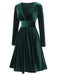 1940s VNeck Solid Aline Velvet | 1940s | vintage dress, retro fashion