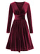 1940s VNeck Solid Aline Velvet | 1940s | vintage dress, retro fashion