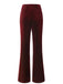 1940s Velvet High-Waist Solid Flare Pants - vintage fashion, retro style