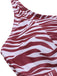 [Plus Size] 1940s Zebra Print Cutout Halter Swimsuit, vintage swimsuit, pin-up swimwear - perfect for women who love vintage and retro fashion