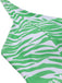 [Plus Size] 1940s Zebra Print Cutout Halter Swimsuit, vintage swimsuit, pin-up swimwear - perfect for women who love vintage and retro fashion