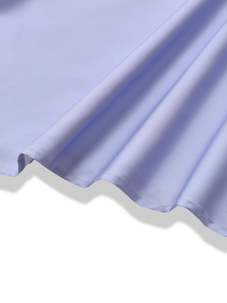 1940s Ombre Deep V-Neck Halter Dress