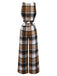 2PCS Khaki 1950s Faux Wool Plaid Sleeveless Vest & Pants - vintage fashion, retro style