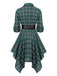 1950s 3/4 Sleeve Plaid Belt Dress: timeless style reimagined