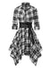 1950s 3/4 Sleeve Plaid Belt Dress — vintage elegance for the modern woman