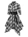 1950s 3/4 Sleeve Plaid Belt Dress: timeless style reimagined