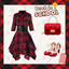 She slips into this 1950s 3/4 Sleeve Plaid Belt Dress and suddenly it's a 1950s daydream