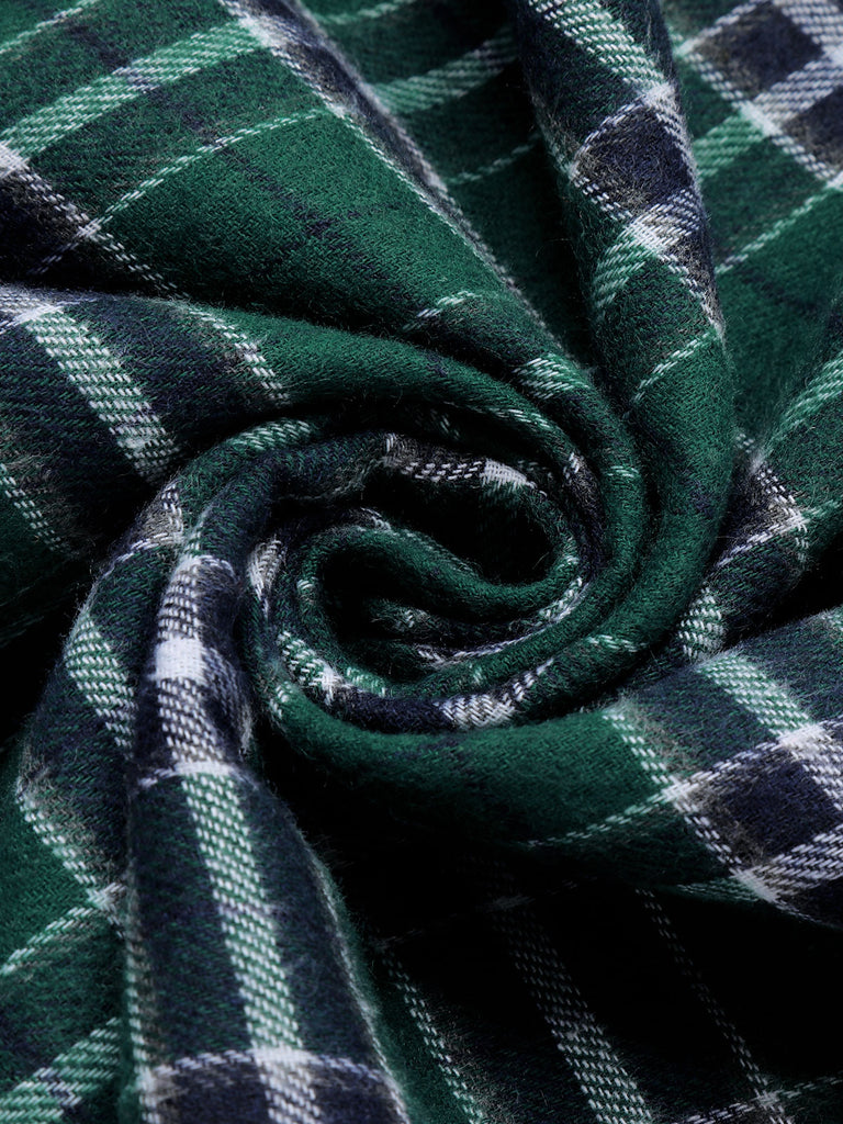1950s 3/4 Sleeve Plaid Belt Dress: timeless style reimagined