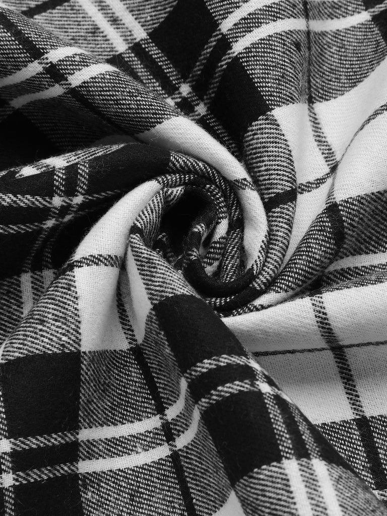 1950s 3/4 Sleeve Plaid Belt Dress — vintage elegance for the modern woman