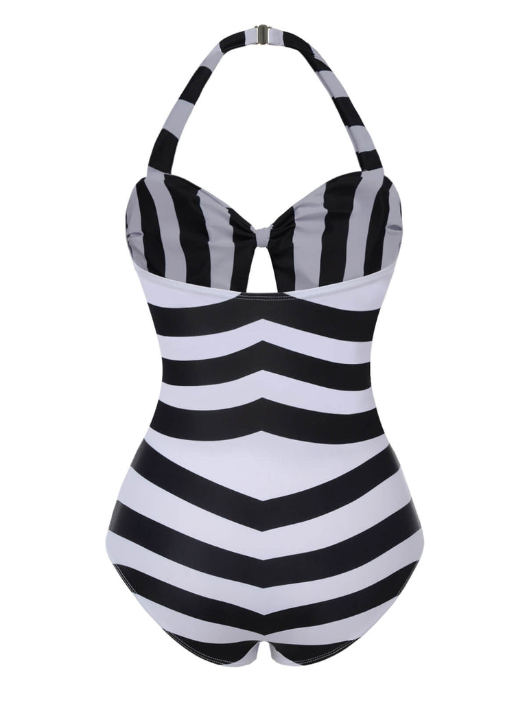 1950s Barbie Stripes Halter Swimsuit | 1950s | vintage swimsuit, retro beachwear
