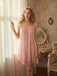 1950s Bow Lace Trim Sheer Mesh Babydoll Nightgown, vintage fashion, retro style - perfect for women who love vintage and retro fashion