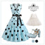 1950s Bow Polka Dot Swing Dress: timeless style reimagined