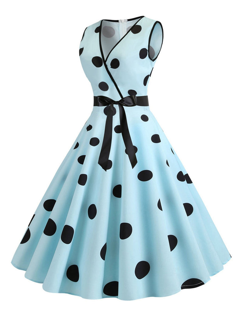 1950s Bow Polka Dot Swing Dress: timeless style reimagined