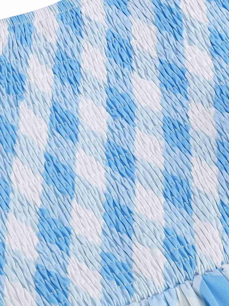She slips into this 1950s Cap Sleeves Argyle Plaid Swing Dress and suddenly it's a 1950s daydream