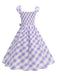 1950s Cap Sleeves Argyle Plaid Swing Dress: where 1950s romance meets her modern spirit