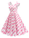 1950s Cap Sleeves Argyle Plaid Swing Dress: where 1950s romance meets her modern spirit
