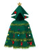Green 1950s Christmas Tree 3D Embellished Hooded Cape - vintage fashion, retro style