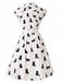 1950s Cat Polka Dot Belted Shirt Dress, vintage dress, retro fashion, rockabilly, pin-up fashion - vintage inspired fashion
