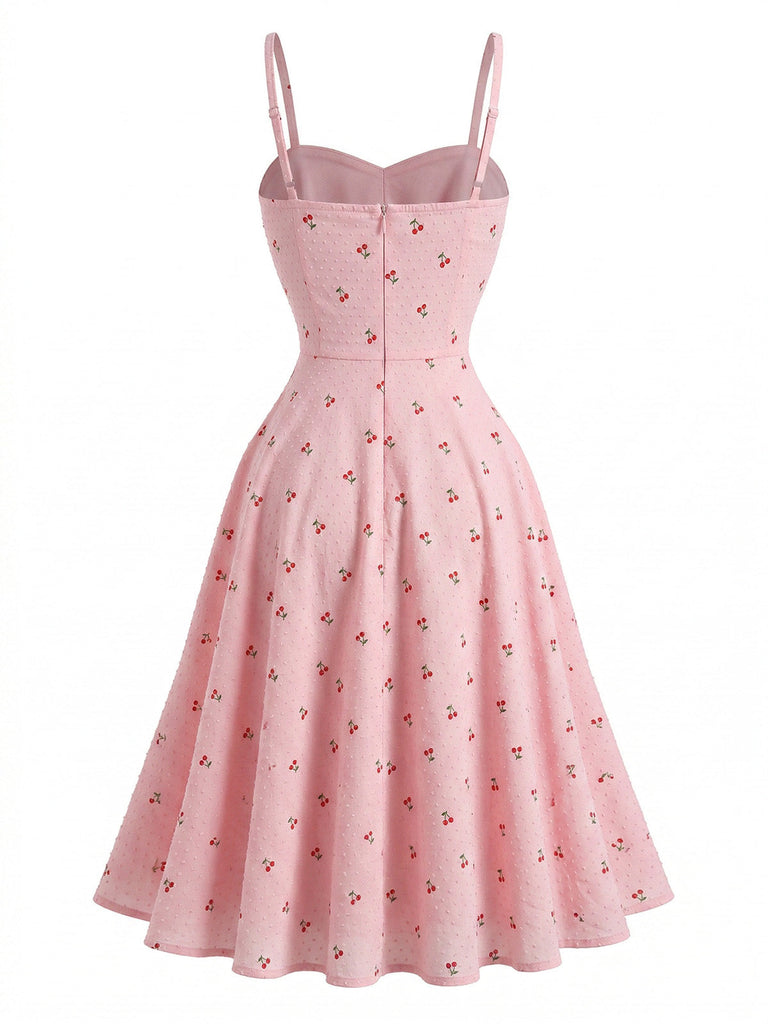 1950s Spaghetti Strap Swing Dress 5