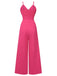 1950s Chest Bow Spaghetti Strap Jumpsuit, vintage romper, retro jumpsuit - perfect for women who love vintage and retro fashion