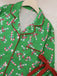 1950s Christmas Candy Cane Pajama Set - vintage fashion, retro style