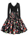 She slips into this 1950s Christmas Candy Canes Swing Dress and suddenly it's a 1950s daydream