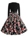 This 1950s Christmas Candy Canes Swing Dress wraps her in 1950s elegance, one twirl at a time