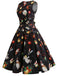 1950s Christmas Crew Neck Collar Patchwork Dress: where 1950s romance meets her modern spirit