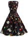 This 1950s Christmas Crew Neck Collar Patchwork Dress wraps her in 1950s elegance, one twirl at a time
