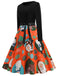 She slips into this 1950s Christmas Crew Neck Patchwork Swing Dress and suddenly it's a 1950s daydream
