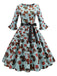 1950s Christmas Flare Sleeve Belted Dress — vintage elegance for the modern woman