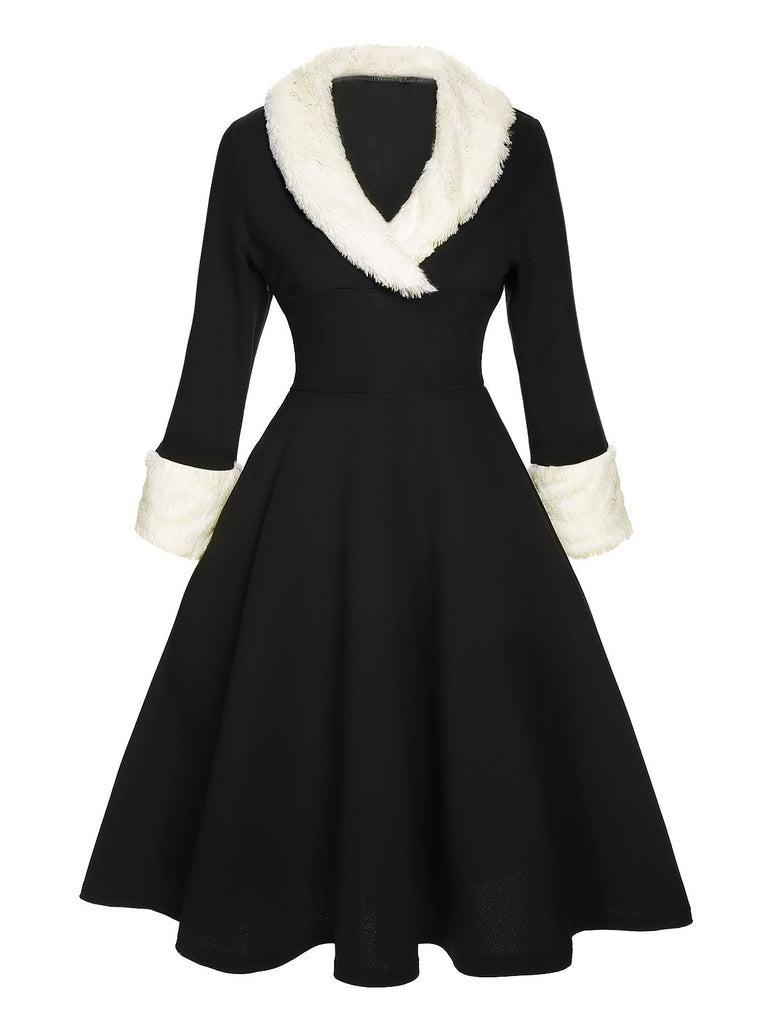 & 1950s Christmas Lapel Dress — vintage elegance for the modern woman