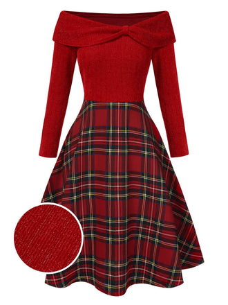 1950s Christmas Off Shoulder Tar | 1950s | vintage dress, retro fashion