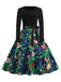 This 1950s Christmas Patchwork Long Sleeve Dress wraps her in 1950s elegance, one twirl at a time
