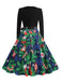 1950s Christmas Patchwork Long Sleeve Dress — the kind of 1950s dress that makes strangers smile