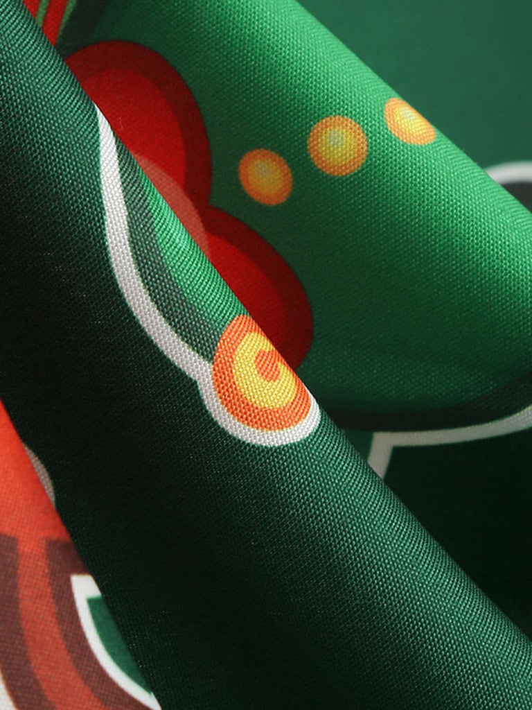 1950s Christmas Patchwork Long Sleeve Dress — the kind of 1950s dress that makes strangers smile