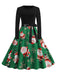 1950s Christmas Patchwork Long Sleeve Dress — the kind of 1950s dress that makes strangers smile