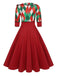 1950s Christmas Plaids Bow Decor Dress — vintage elegance for the modern woman