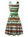 1950s Christmas Print Knitted Sleeveless Dress — vintage elegance for the modern woman