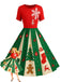 & 1950s Christmas Snowflake Swing Dress - vintage dress, retro fashion, rockabilly