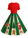 & 1950s Christmas Snowflake Swing Dress - vintage dress, retro fashion, rockabilly
