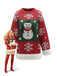 1950s Christmas Snowman Raw Hem Pullover Sweater - vintage fashion, retro style